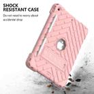 For iPad 10.2 2021 / 2020 / 2019 Shockproof Rhombus Robot PC + Silicone Protective Case with Holder & Shoulder Strap(Rose Gold) - 8