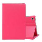 For Lenovo Tab M10 Plus 10.3 360 Degree Rotation Litchi Texture Flip Leather Case with Holder(Rose Red) - 1