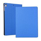 For iPad 10.2 2021 / 2020 / 2019 Voltage Craft Cloth TPU Protective Case with Holder(Blue) - 1