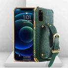 Electroplated TPU Crocodile Pattern Leather Case with Wrist Strap For Samsung Galaxy S20+(Green) - 1