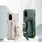 Electroplated TPU Crocodile Pattern Leather Case with Wrist Strap For Samsung Galaxy S20+(Green) - 6