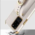 Electroplated TPU Crocodile Pattern Leather Case with Wrist Strap For Samsung Galaxy S20 Ultra(Black) - 5