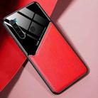 For Xiaomi Redmi Note 8T All-inclusive Leather + Organic Glass Protective Case with Metal Iron Sheet(Red) - 1