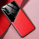 For Xiaomi Poco M3 All-inclusive Leather + Organic Glass Protective Case with Metal Iron Sheet(Red) - 1