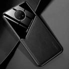 For Xiaomi Redmi Note 9 5G All-inclusive Leather + Organic Glass Protective Case with Metal Iron Sheet(Black) - 1