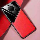 For Xiaomi Redmi Note 9 5G All-inclusive Leather + Organic Glass Protective Case with Metal Iron Sheet(Red) - 1