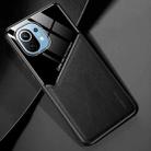 For Xiaomi Mi 11 All-inclusive Leather + Organic Glass Protective Case with Metal Iron Sheet(Black) - 1