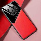 For Huawei Mate 40 Pro+ All-inclusive Leather + Organic Glass Protective Case with Metal Iron Sheet(Red) - 1