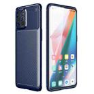 For OPPO Find X3 Carbon Fiber Texture Shockproof TPU Case(Blue) - 1