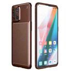 For OPPO Find X3 Carbon Fiber Texture Shockproof TPU Case(Brown) - 1