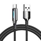 Remax RC-123a 2.4A Type-C / USB-C Intelligent Streamer Power Off Charging Data Cable, Length: 1m(Black) - 1