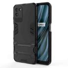 For OPPO Realme V11 5G Shockproof Protective Case with Holder(Black) - 1