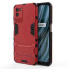 For OPPO Realme V11 5G Shockproof Protective Case with Holder(Red) - 1