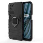 For OPPO Realme V11 5G Shockproof PC + TPU Protective Case with Magnetic Ring Holder(Black) - 1