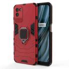 For OPPO Realme V11 5G Shockproof PC + TPU Protective Case with Magnetic Ring Holder(Red) - 1