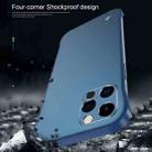 For iPhone 12 mini Frosted Soft Four-corner Shockproof Case with Finger Ring Strap & Metal Lens Cover(Blue) - 4