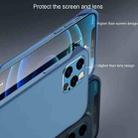 For iPhone 12 mini Frosted Soft Four-corner Shockproof Case with Finger Ring Strap & Metal Lens Cover(Blue) - 5