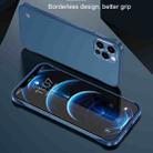 For iPhone 12 mini Frosted Soft Four-corner Shockproof Case with Finger Ring Strap & Metal Lens Cover(Blue) - 7