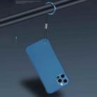 For iPhone 12 mini Frosted Soft Four-corner Shockproof Case with Finger Ring Strap & Metal Lens Cover(Blue) - 10