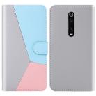 For Xiaomi Redmi K20 Pro / K20 Tricolor Stitching Horizontal Flip TPU + PU Leather Case with Holder & Card Slots & Wallet(Grey) - 1