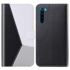 For Xiaomi Redmi Note 8 Tricolor Stitching Horizontal Flip TPU + PU Leather Case with Holder & Card Slots & Wallet(Black) - 1