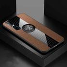 For Vivo S1 Pro XINLI Stitching Cloth Texture Shockproof TPU Protective Case with Ring Holder(Brown) - 1