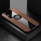 For Vivo V11 / X21S XINLI Stitching Cloth Texture Shockproof TPU Protective Case with Ring Holder(Brown) - 1