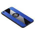 For Vivo X9 XINLI Stitching Cloth Texture Shockproof TPU Protective Case with Ring Holder(Blue) - 1