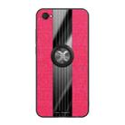 For Vivo X9s Plus XINLI Stitching Cloth Texture Shockproof TPU Protective Case with Ring Holder(Red) - 2