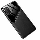 For Samsung Galaxy A02s All-inclusive Leather + Organic Glass Protective Case with Metal Iron Sheet(Black) - 1