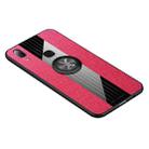 For Vivo X21i XINLI Stitching Cloth Texture Shockproof TPU Protective Case with Ring Holder(Red) - 1