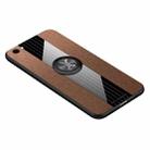 For Vivo Y66 XINLI Stitching Cloth Texture Shockproof TPU Protective Case with Ring Holder(Brown) - 1