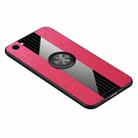 For Vivo Y71 XINLI Stitching Cloth Texture Shockproof TPU Protective Case with Ring Holder(Red) - 1
