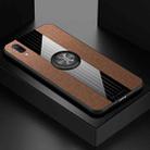 For Vivo X23 Symphony Edition XINLI Stitching Cloth Texture Shockproof TPU Protective Case with Ring Holder(Brown) - 1