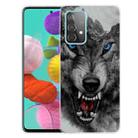 For Samsung Galaxy A32 4G Shockproof Painted Transparent TPU Protective Case(Mountain Wolf) - 1