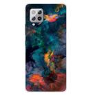 For Samsung Galaxy F62 / M62 Shockproof Painted Transparent TPU Protective Case(Watercolor Ink) - 1