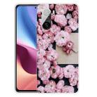 For Xiaomi Redmi K40 / K40 Pro Shockproof Painted Transparent TPU Protective Case(Envelope Rose) - 1