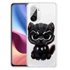 For Xiaomi Redmi K40 / K40 Pro Shockproof Painted Transparent TPU Protective Case(Panther) - 1