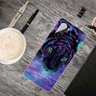 For Xiaomi Redmi K40 Pro Max Shockproof Painted Transparent TPU Protective Case(Purple Tiger) - 2
