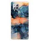 For Samsung Galaxy F62 / M62 Frosted Fashion Marble Shockproof  TPU Protective Case(Abstract Blue) - 1