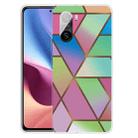 For Xiaomi Redmi K40 / K40 Pro Frosted Fashion Marble Shockproof  TPU Protective Case(Rhombus Gradient) - 1