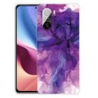 For Xiaomi Redmi K40 Pro Max Frosted Fashion Marble Shockproof  TPU Protective Case(Abstract Purple) - 1