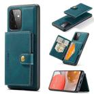 For Samsung Galaxy A72 5G / 4G JEEHOOD Retro Magnetic Detachable Protective Case with Wallet & Card Slot & Holder(Blue) - 1