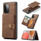 For Samsung Galaxy A72 5G / 4G JEEHOOD Retro Magnetic Detachable Protective Case with Wallet & Card Slot & Holder(Brown) - 1