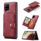 For Samsung Galaxy A12 5G JEEHOOD Retro Magnetic Detachable Protective Case with Wallet & Card Slot & Holder(Red) - 1