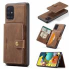 For Samsung Galaxy A51 5G JEEHOOD Retro Magnetic Detachable Protective Case with Wallet & Card Slot & Holder(Brown) - 1