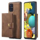 For Samsung Galaxy A51 5G JEEHOOD Retro Magnetic Detachable Protective Case with Wallet & Card Slot & Holder(Brown) - 2