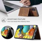 For Samsung Galaxy A51 5G JEEHOOD Retro Magnetic Detachable Protective Case with Wallet & Card Slot & Holder(Brown) - 5
