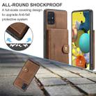 For Samsung Galaxy A51 5G JEEHOOD Retro Magnetic Detachable Protective Case with Wallet & Card Slot & Holder(Brown) - 6