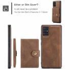 For Samsung Galaxy A51 5G JEEHOOD Retro Magnetic Detachable Protective Case with Wallet & Card Slot & Holder(Brown) - 8